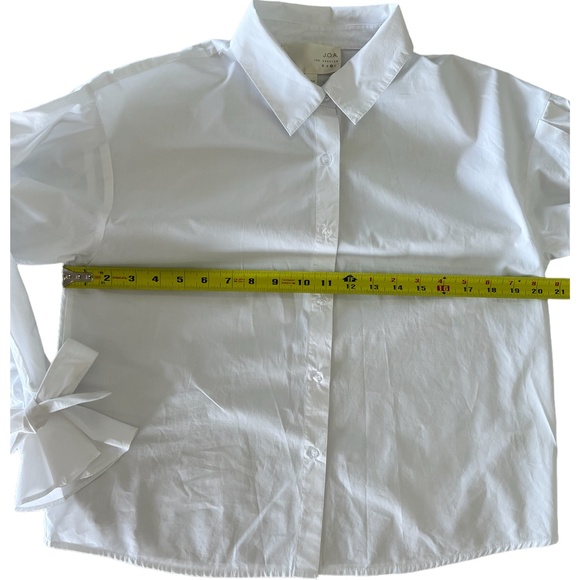 JOA Ruffle cuff Button Down Shirts White size M - Picture 4 of 8